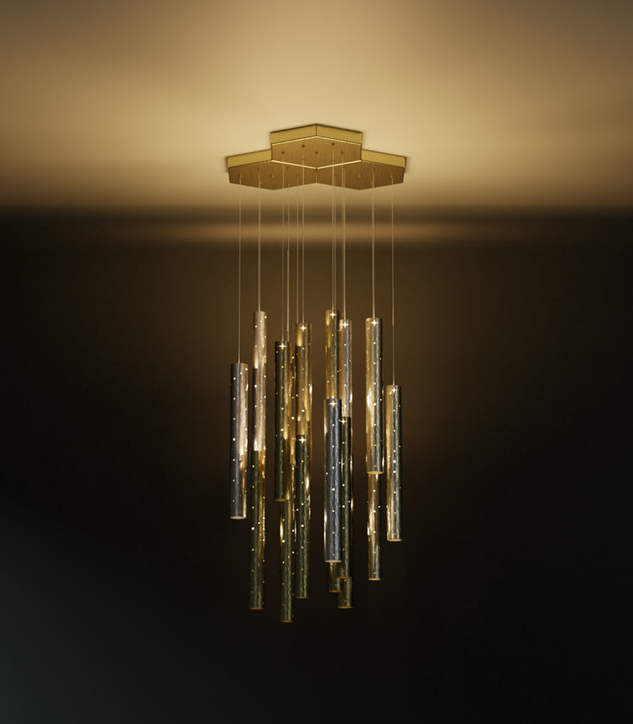 Ilanel Heavy Rain 6lt Pendant Light featured within interior space