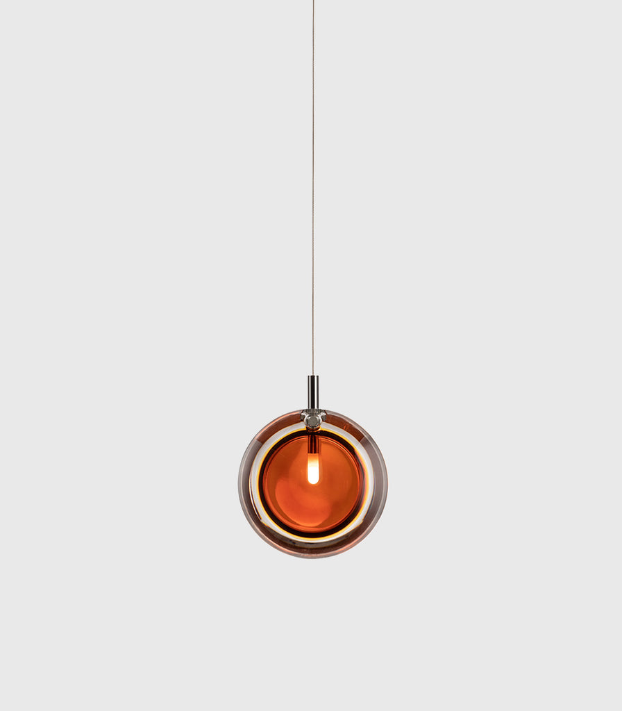 Bomma Lens Pendant Light in Amber/ Anthracite