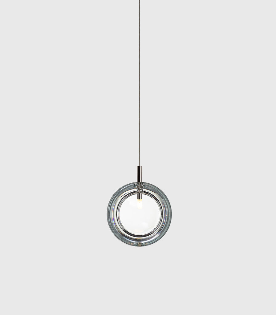 Bomma Lens Pendant Light in Clear/ Anthracite