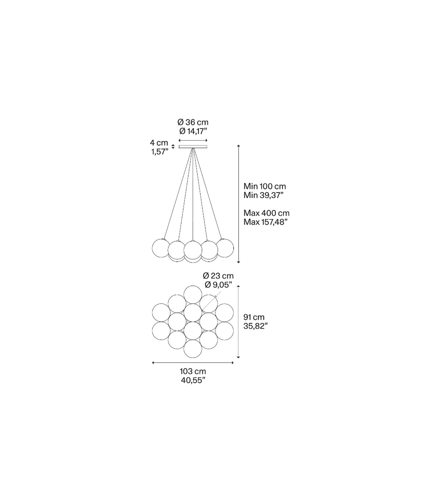 Modern Random Light Random Medium Cloud Pendant Light | Lighterior