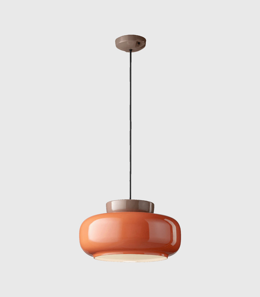 Ferroluce Maracanà Pendant Light Mocha Brown/Orange/1