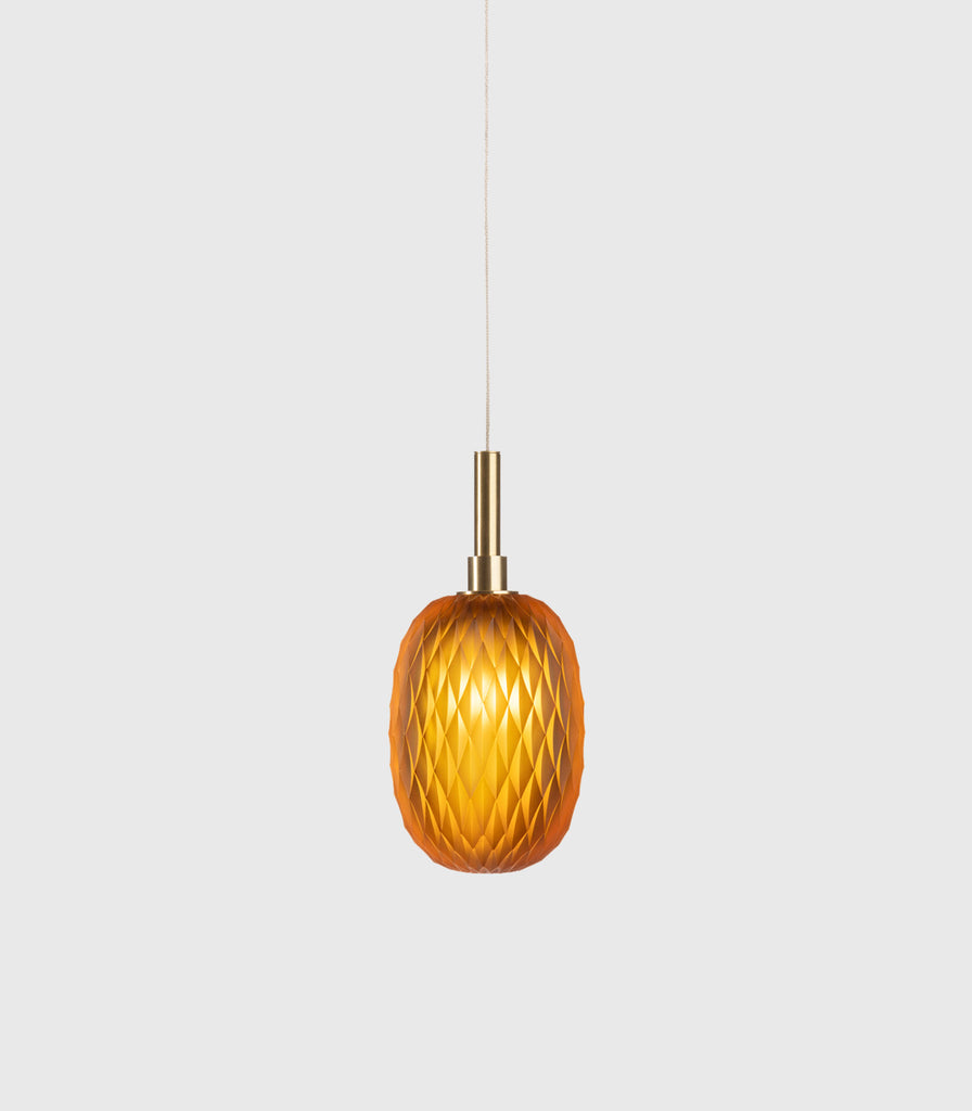 Bomma Metamorphosis Gold Pendant Light in Amber/ Small