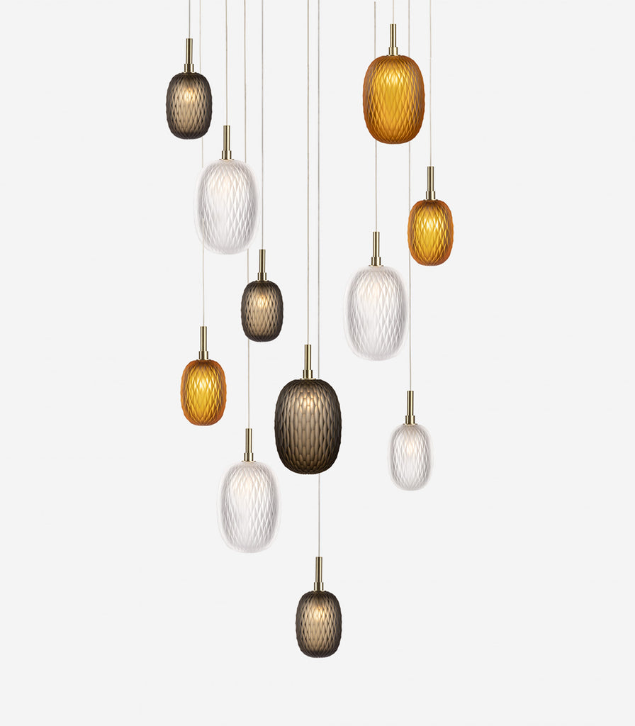 Bomma Metamorphosis Gold Pendant Light featured within interior space