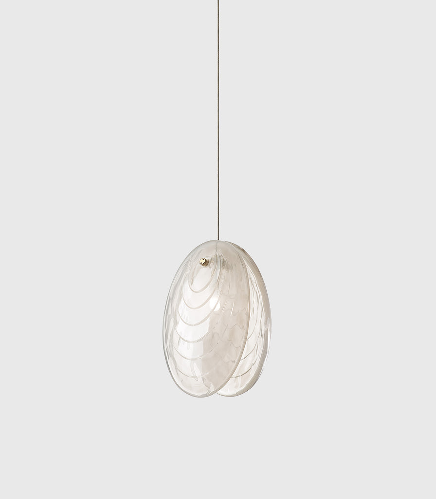 Bomma Mussels Pendant Light in Alabaster/ Brushed Gold