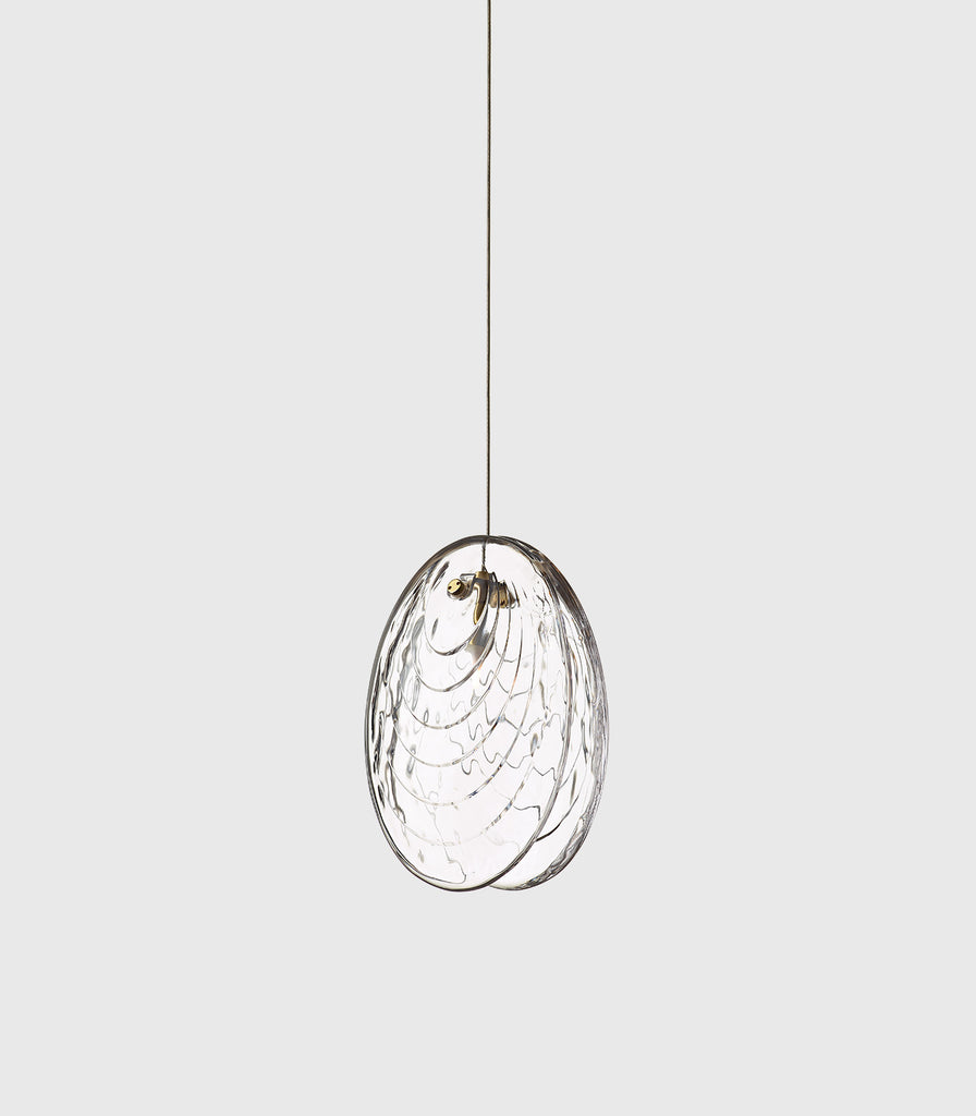 Bomma Mussels Pendant Light in Clear/ Brushed Gold