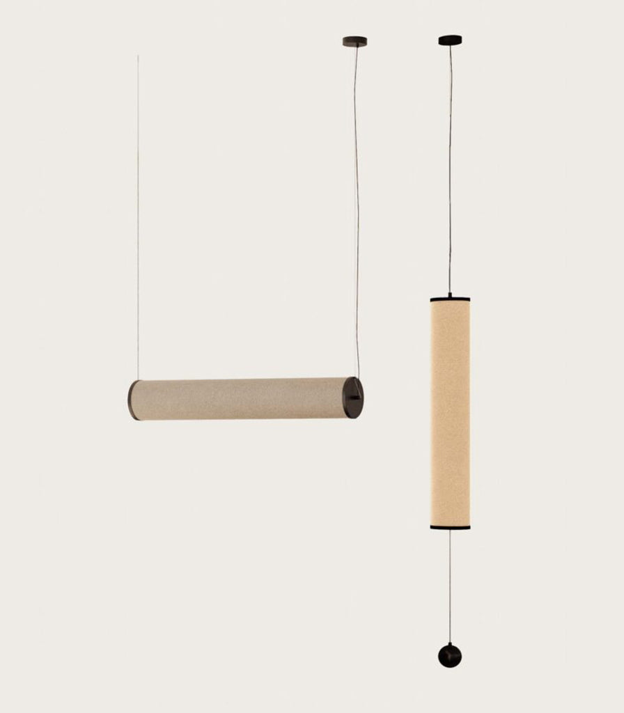 Aromas Nooi Linear Pendant Light geatured within interior space