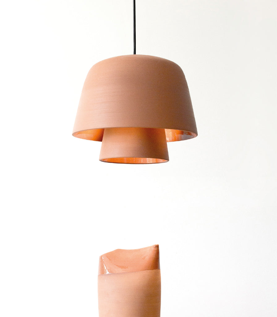 Klaylife Okina Double Pendant Light in Dark Terracotta