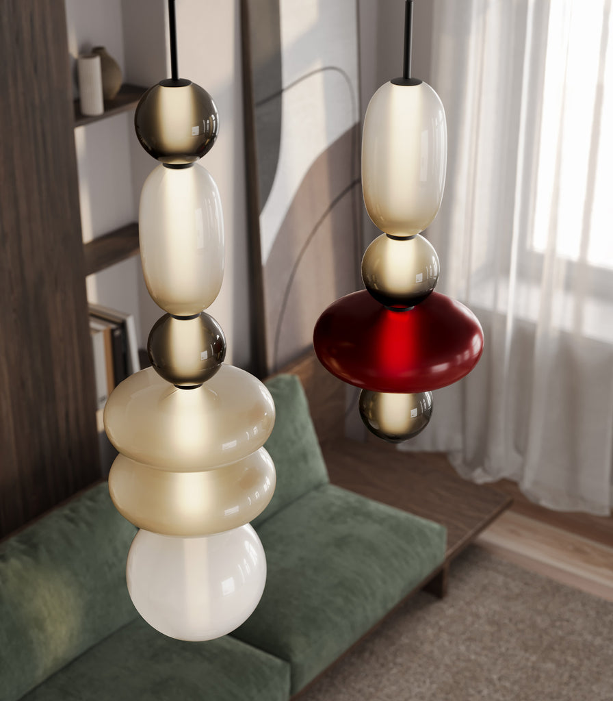Bomma Pebbles Large Pendant Light featured within interior space