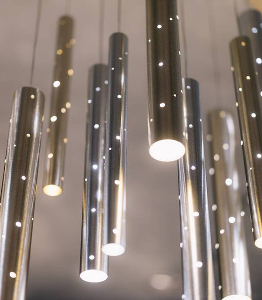 Ilanel Rain 6lt Pendant Light featured within interior space