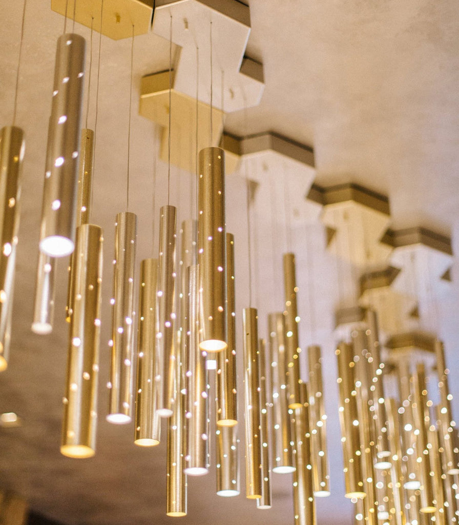 Ilanel Rain 6lt Pendant Light featured within interior space