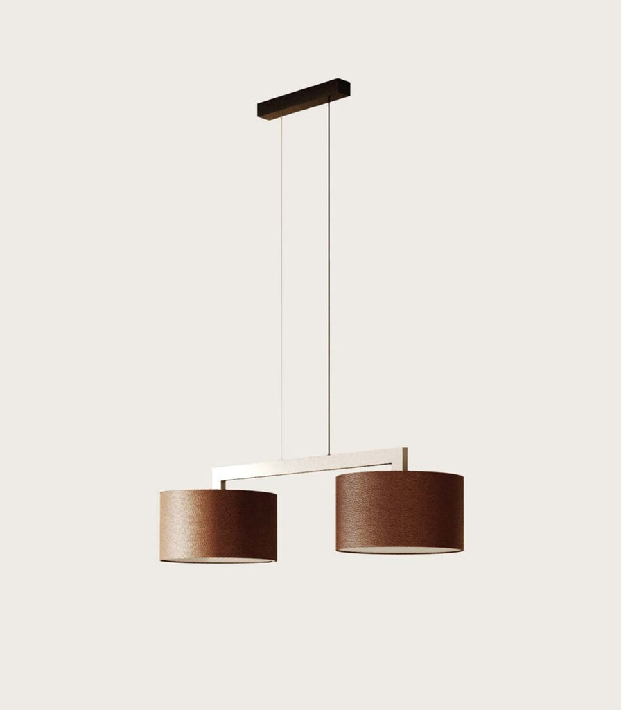 Aromas Rems Linear Pendant Light in Matte Black/Dark Brown