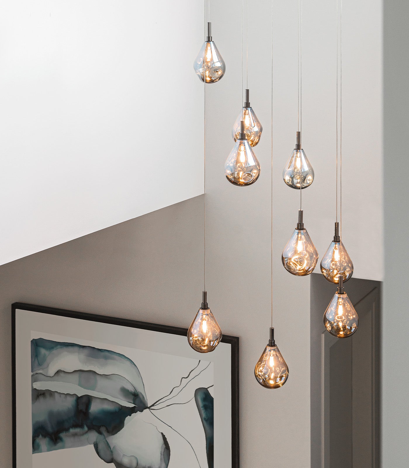 Silver shop pendant chandelier