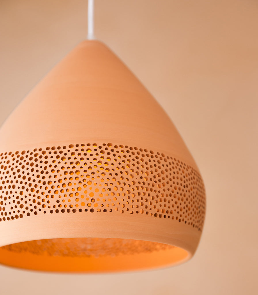 Klaylife Sponge Oh Pendant Light featured within interior space