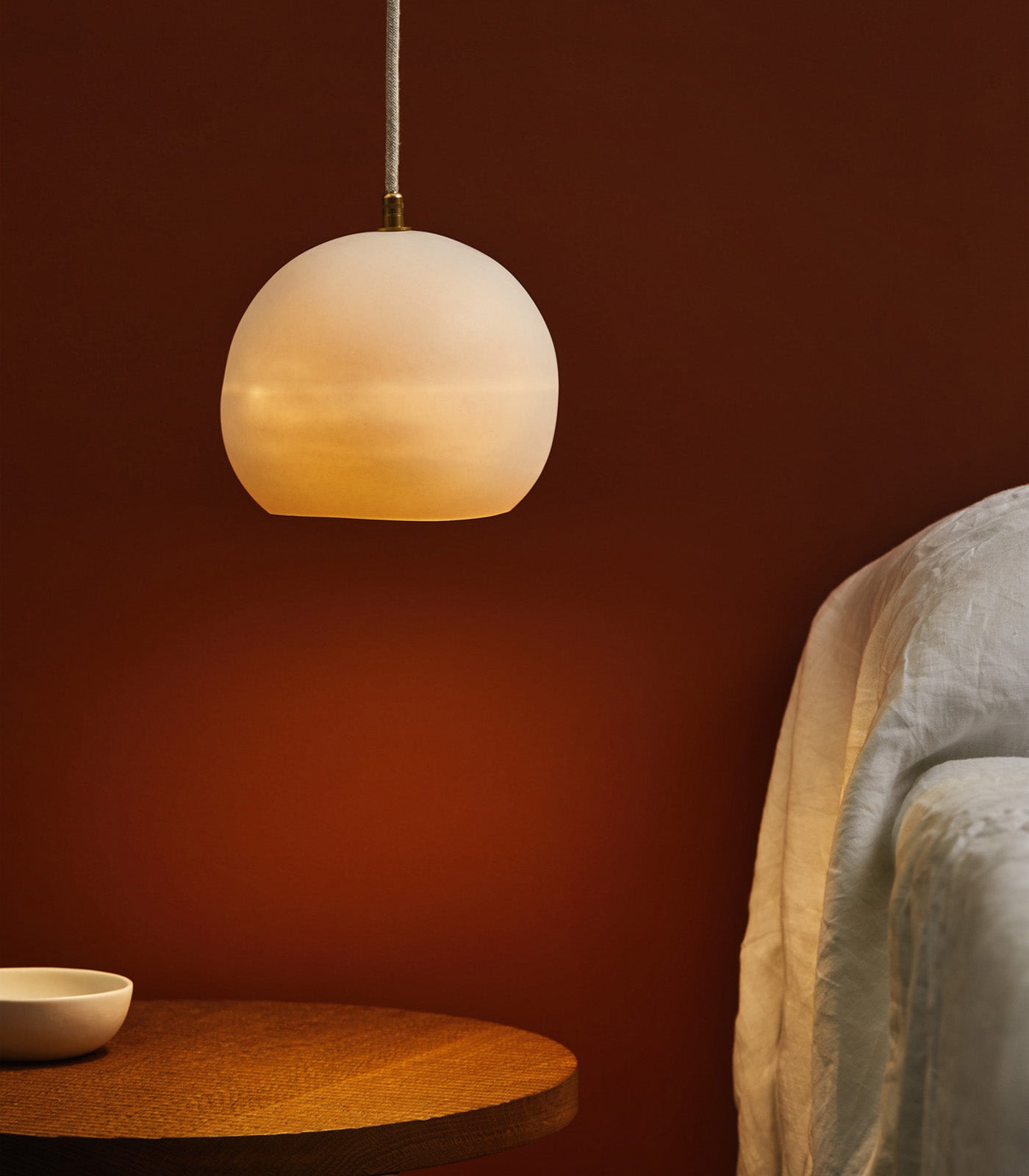 Large ceramic pendant shop light