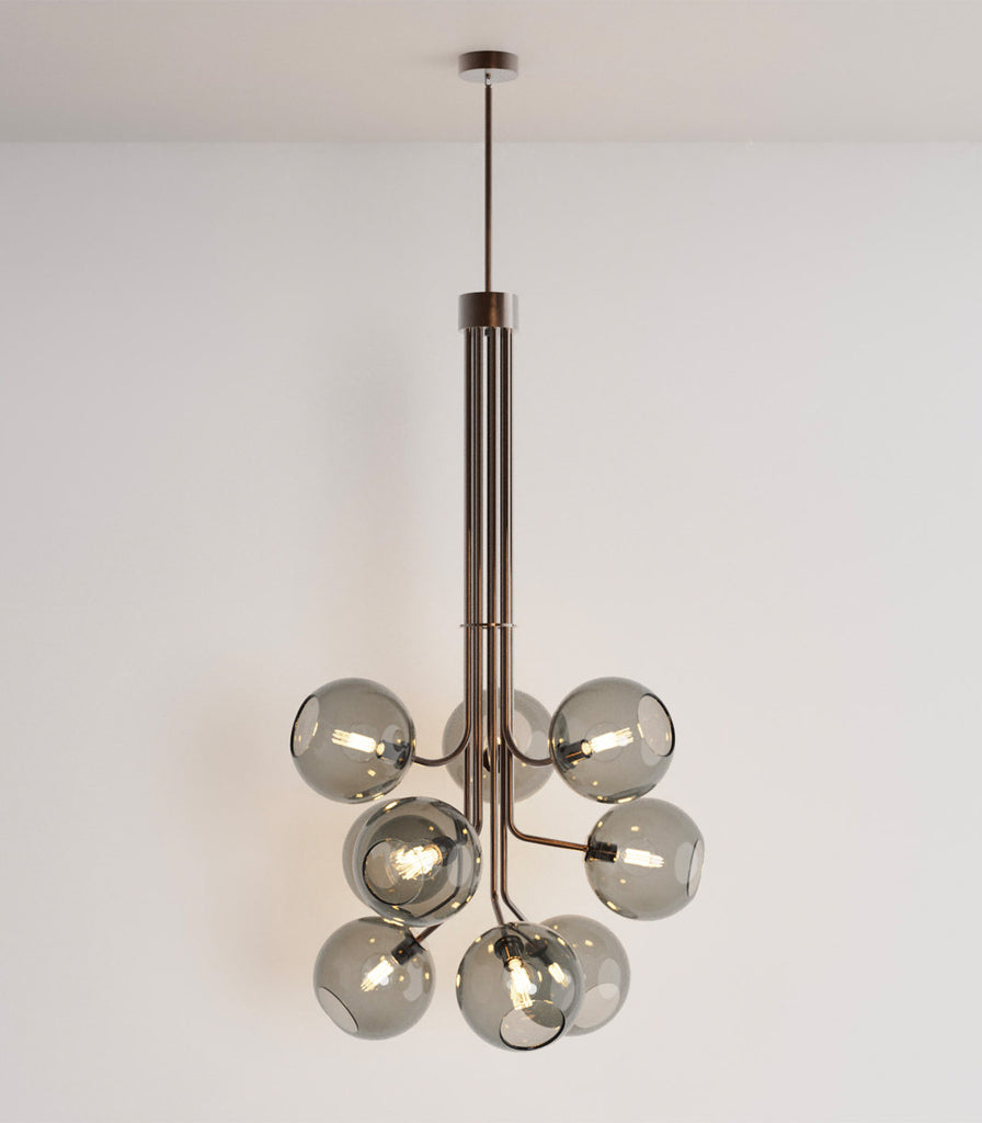 Ilanel Tree Of Light Pendant Light  in Black Ace/ Smoke Gloss