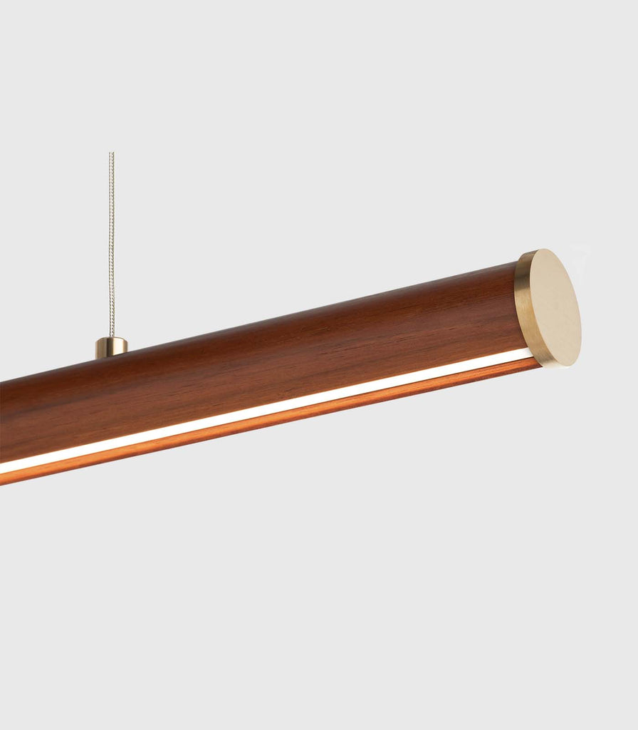 Roller Linear Pendant Light in 90cm/Tasmanian Blackwood