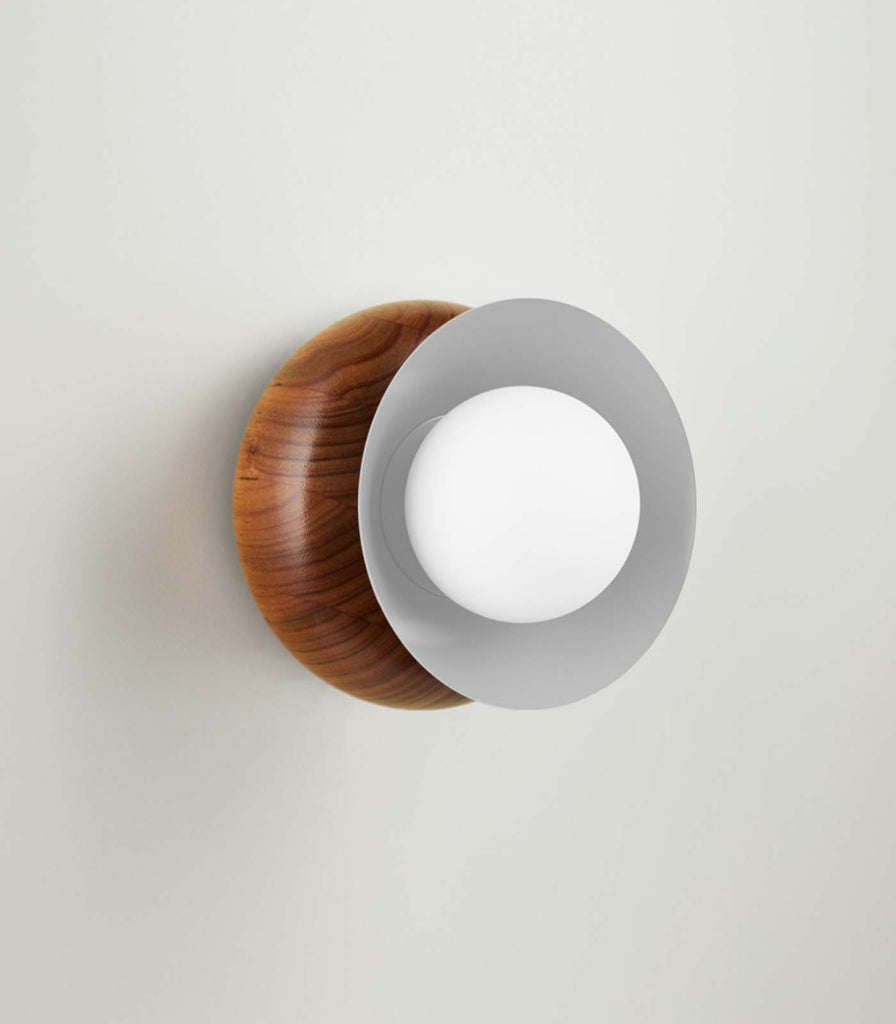 Fluxwood Sibling Wall Light in Tasmanian Blackwood /Surf Mist