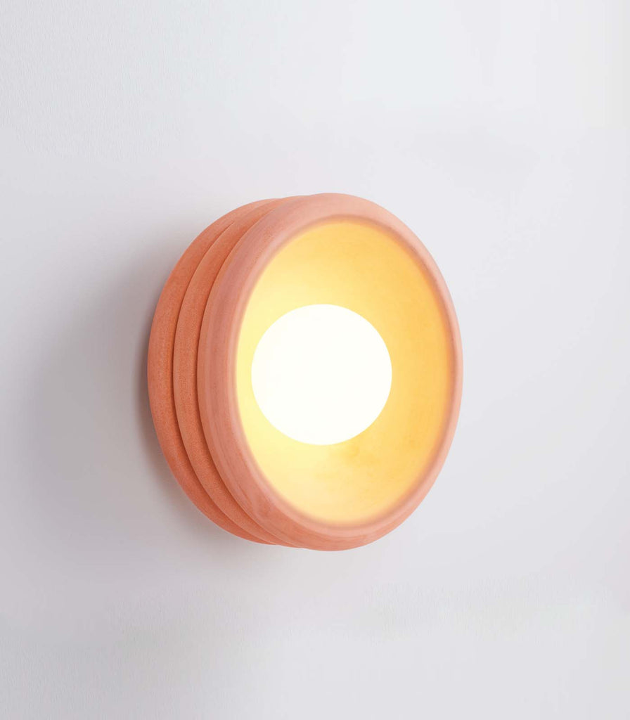 Fluxwood Silo Ceramic Wall Light in Natural Terracotta