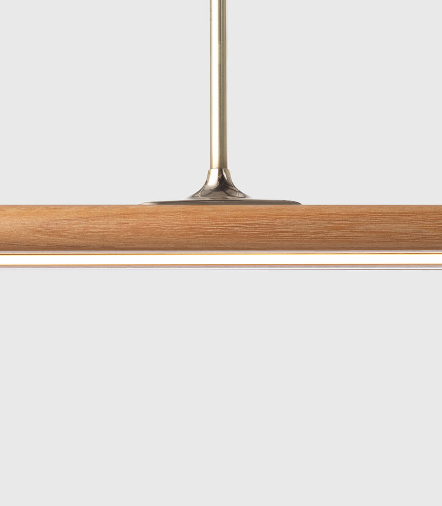 Fluxwood Spru Linear Pendant Light in 90cm/Spotted Gum