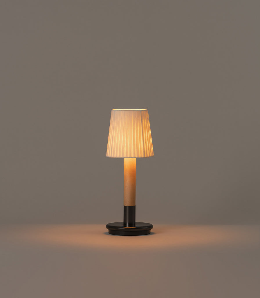 Santa & Cole Basica Minima Portable Table Lamp in Natural Ribbon