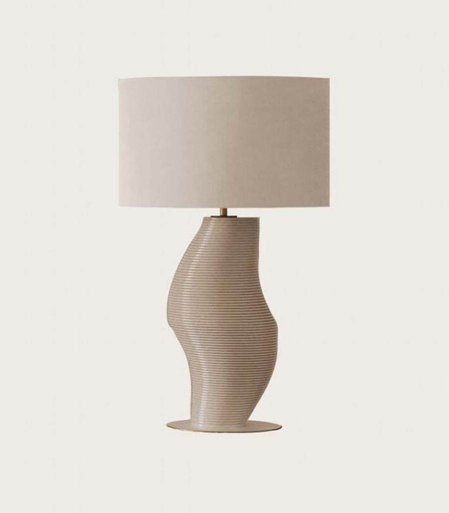 Aromas Luet Table Lamp in Matte White/Nude