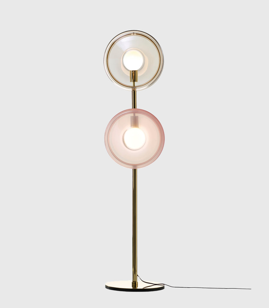 Bomma Orbital Floor Lamp in Pink/ White/ Gold