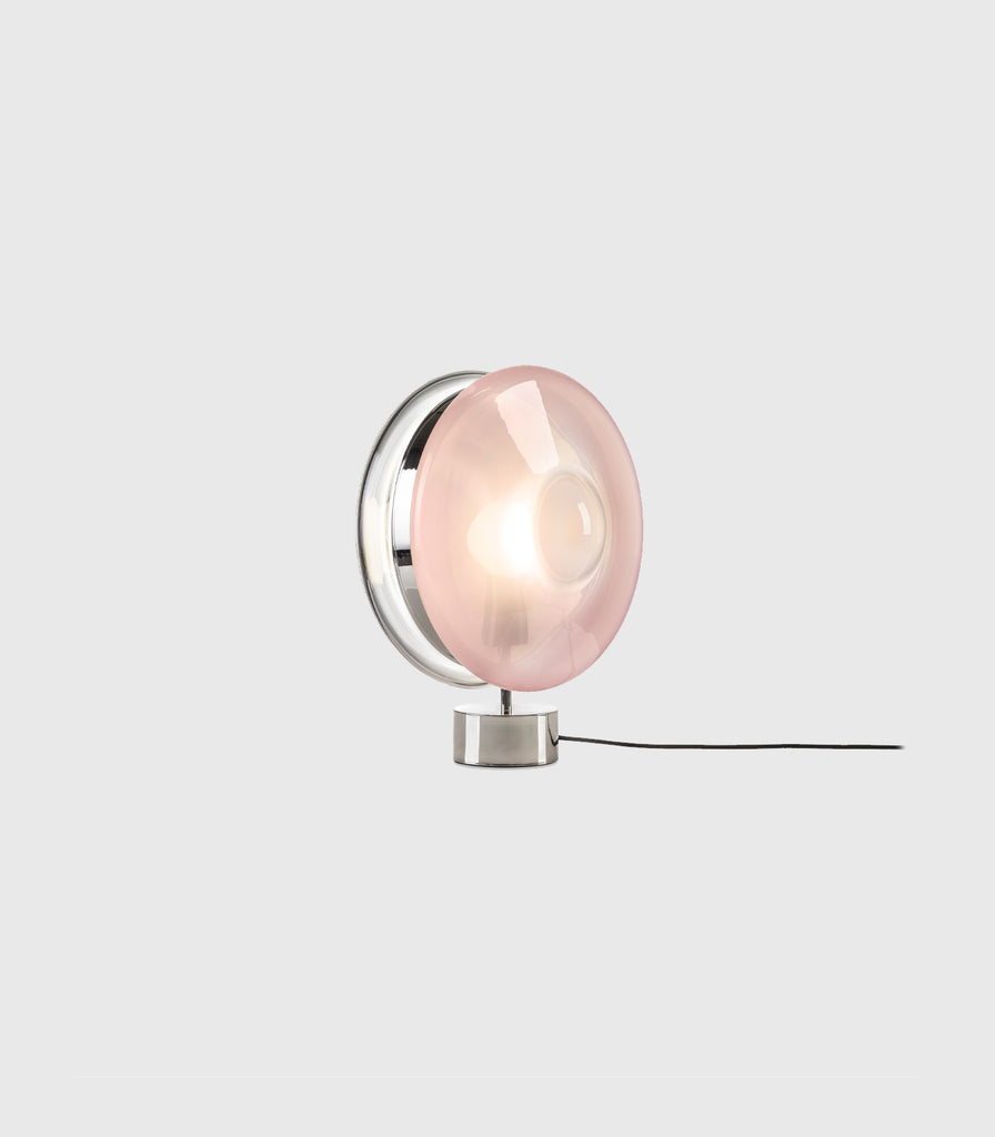 Bomma Orbital Table Lamp in Clear/ Pink/ Silver