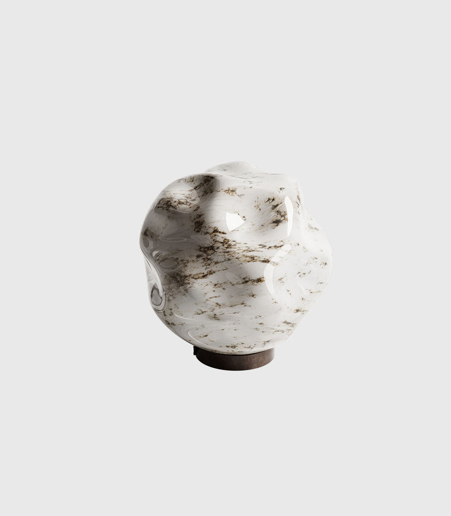 Il Fanale Stone Table Lamp featured within interior space