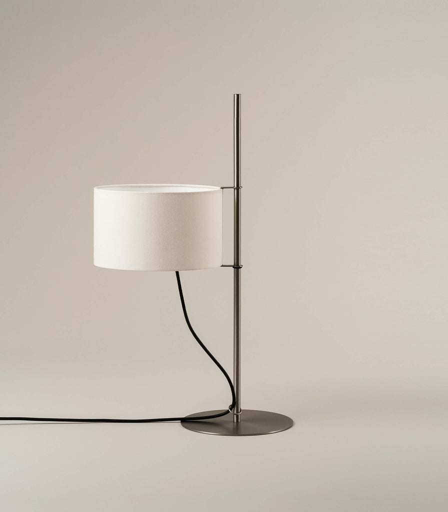 Santa & Cole TMD Table Lamp in Satin Nickel/White Linen