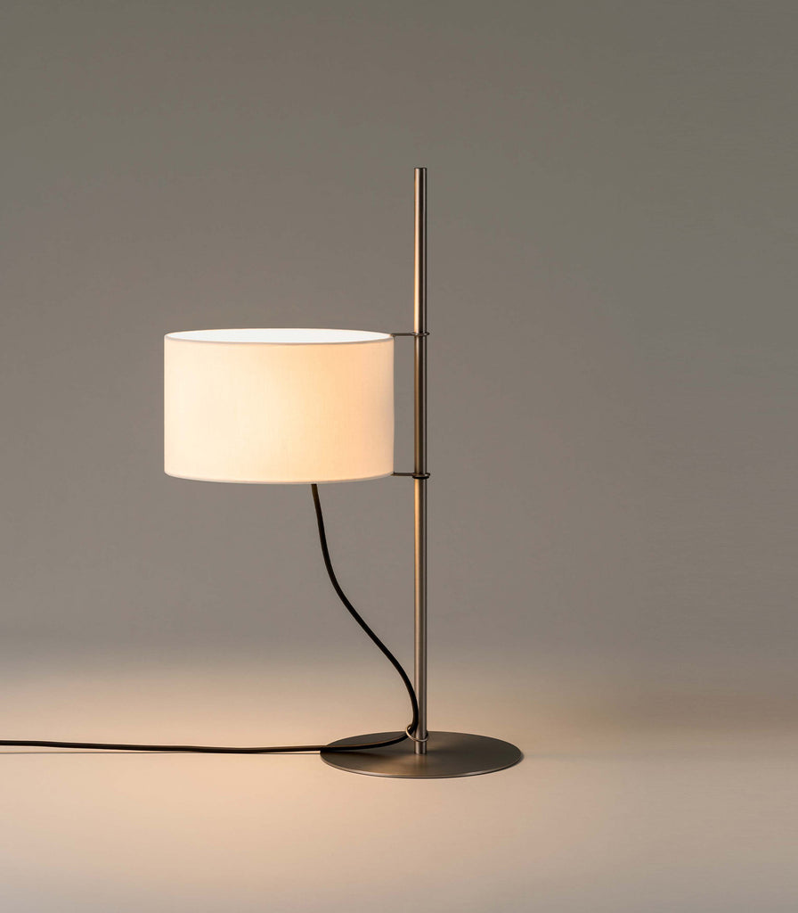 Santa & Cole TMD Table Lamp in Satin Nickel/White Linen