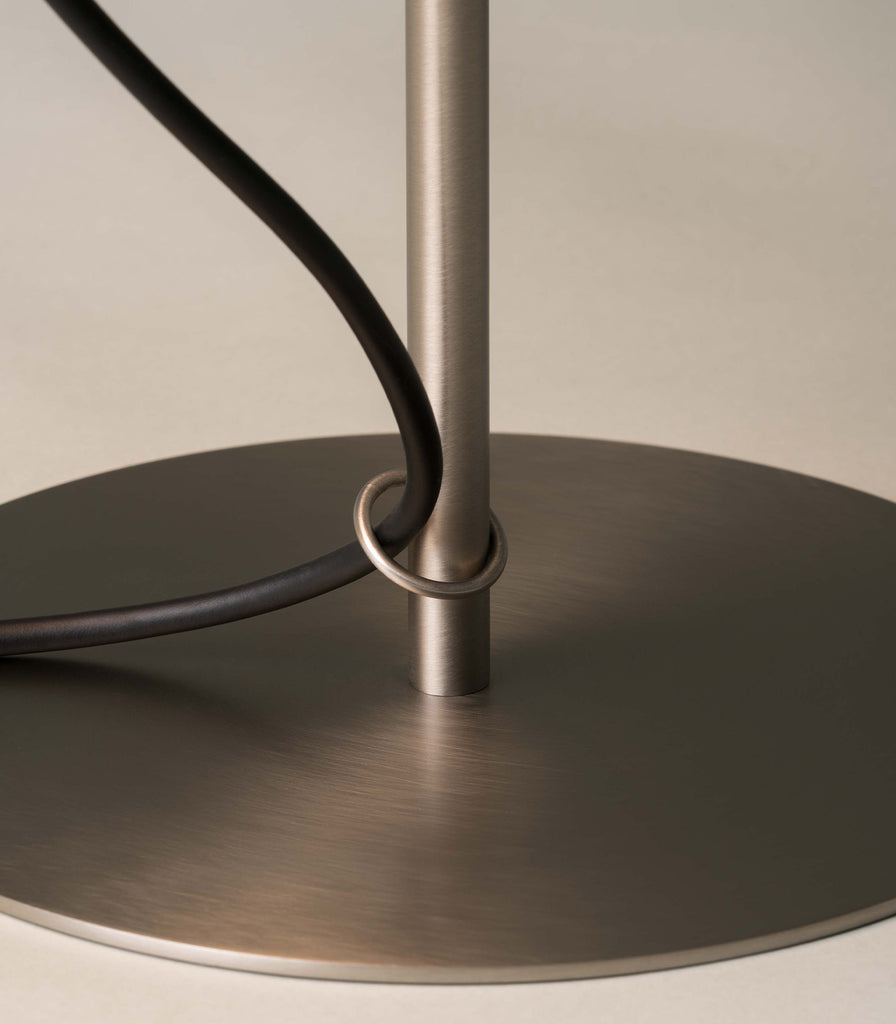 Santa & Cole TMD Table Lamp in Satin Nickel/White Linen closeup