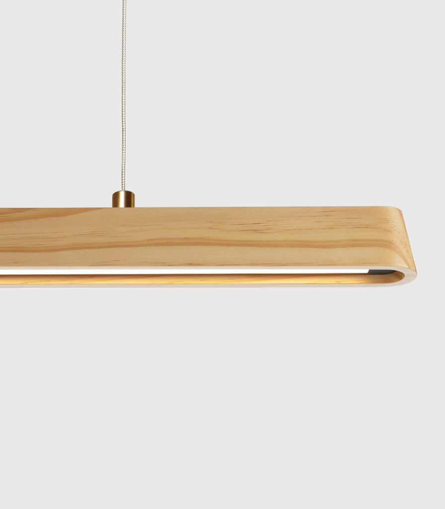 Fluxwood Tenn Linear Pendant Light in 90cm/Montery Pine