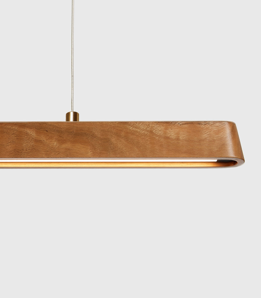 Fluxwood Tenn Linear Pendant Light in 90cm/Spotted Gum