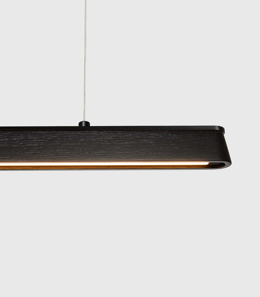 Fluxwood Tenn Up Linear Pendant Light in White Oak(Black Finish)