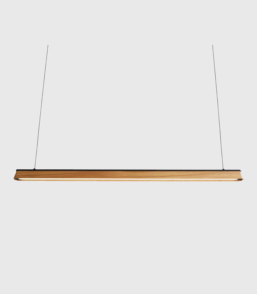 Fluxwood Tenn Up Linear Pendant Light featured within interior space