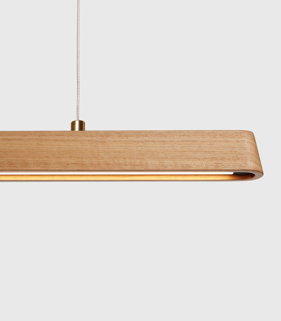 Fluxwood Tenn Linear Pendant Light in 90cm/Victorian Ash