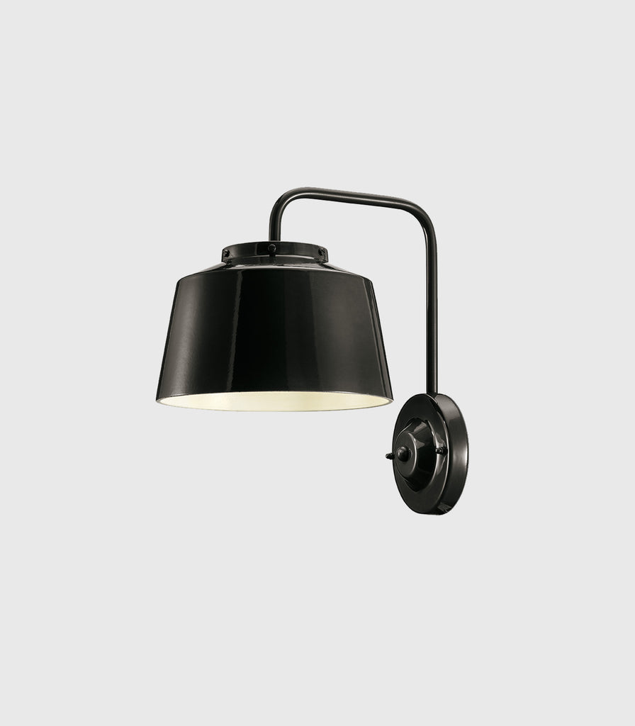 Ferroluce 50's Wall  Light in Glazed Black