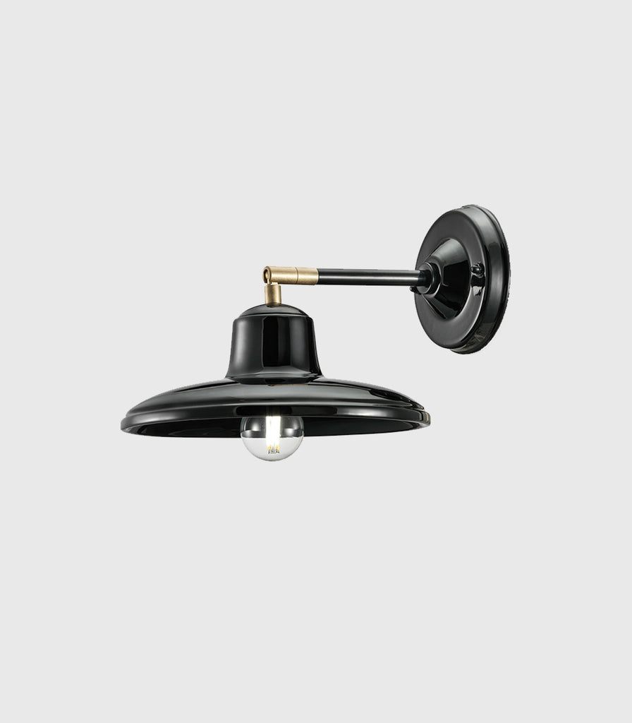 Ferroluce B&W Curve Wall Light in Straight