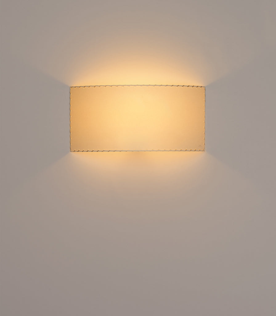 Santa & Cole Comodin Wall Light in Rectangle/ Stitched Beige Parchment