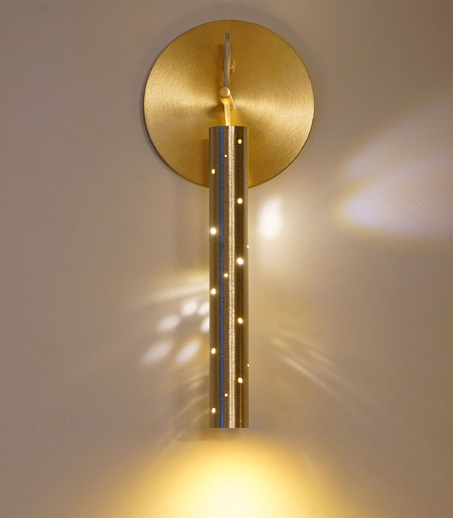 Ilanel Rain Wall Light in Round/ Brushed Gold