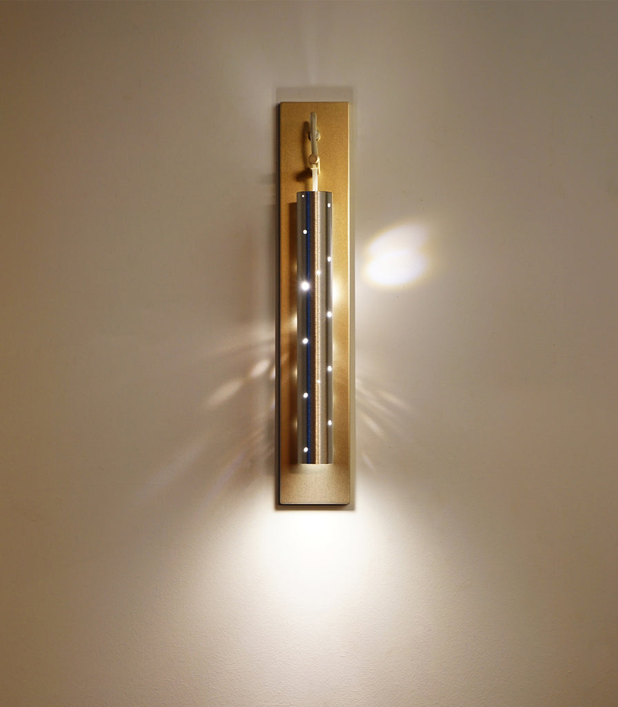 Ilanel Rain Wall Light in Rectangle/ Brushed Gold