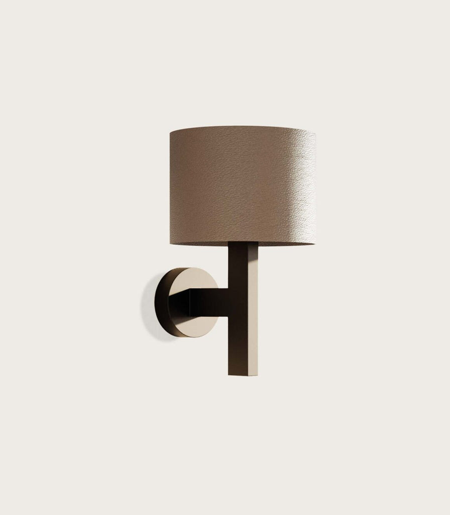 Aromas Rems Wall Light in Matte Black/Light Brown