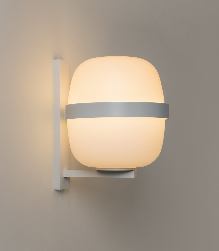 Santa & Cole Wally Cesta Outdoor Wall Light in Matte White