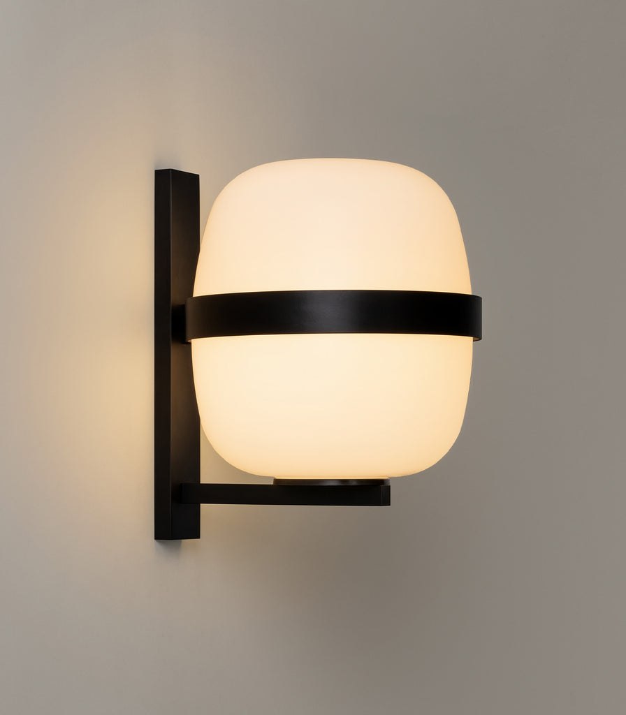 Santa & Cole Wally Cesta Outdoor Wall Light in Matte Black