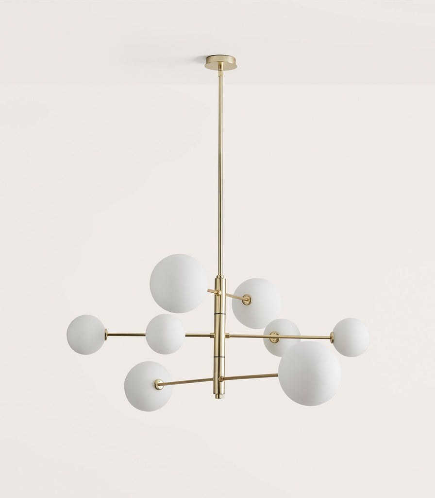 Aromas Atom Pendant Light in Matte Brass / Opal