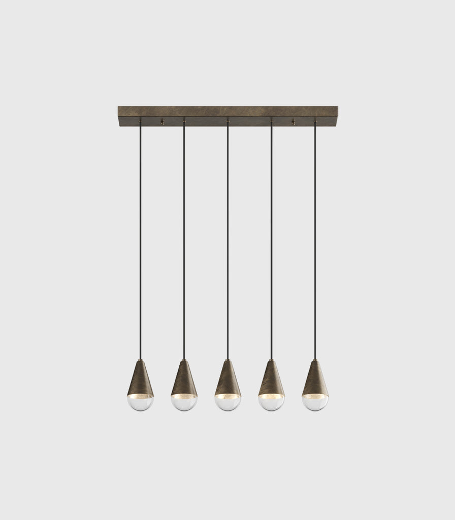 II Fanale Dew Linear Pendant Light in iron