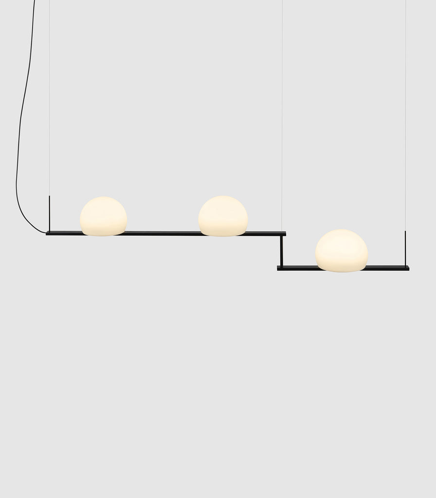 Estiluz Circ 3lt Linear Pendant Light in Black