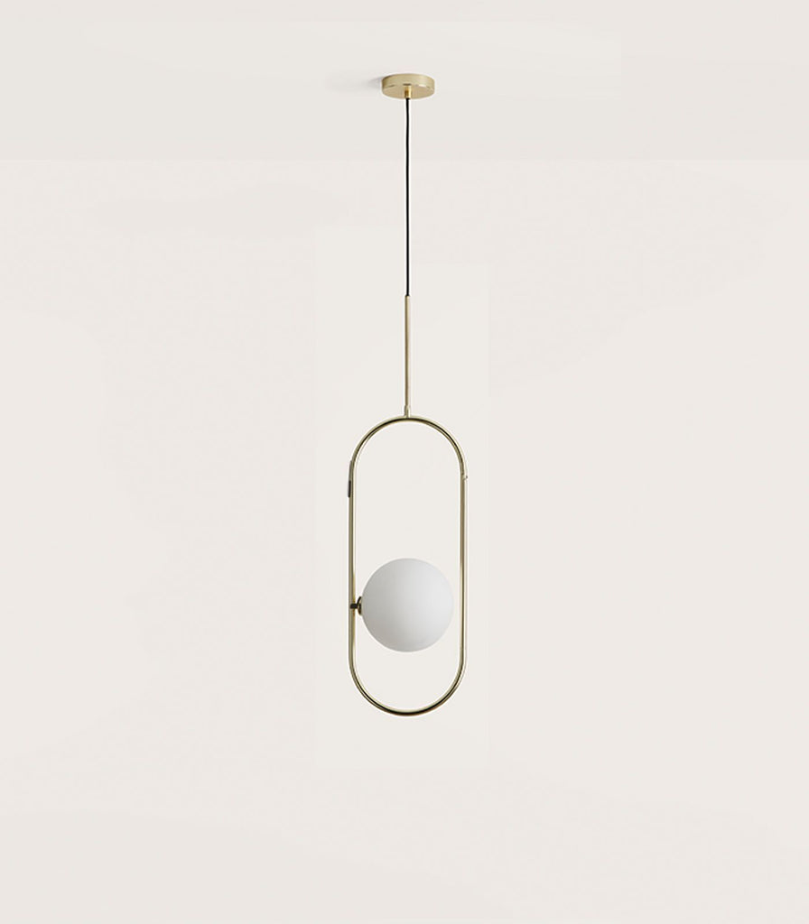 Aromas Abbacus Pendant Light in Matte Brass