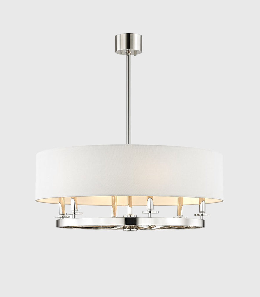 Hudson Valley Durham Pendant Light in Large/Polished Nickel