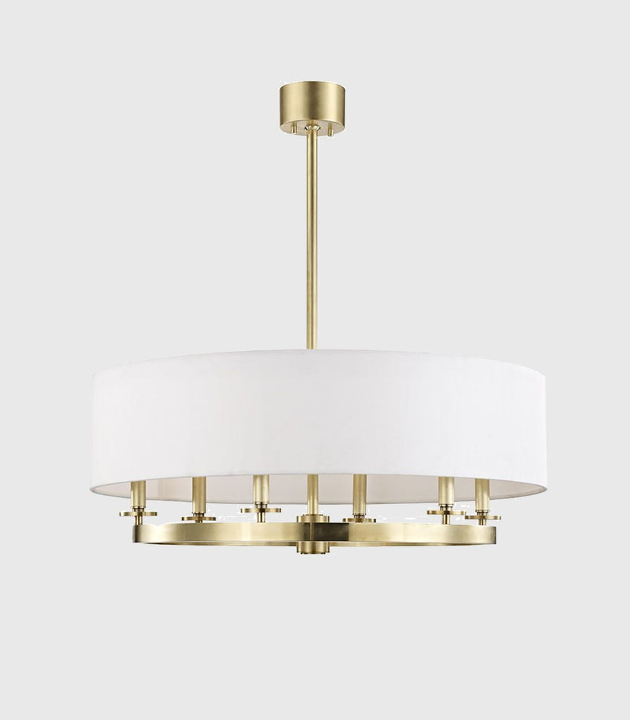 Hudson Valley Durham Pendant Light in Large/Aged Brass